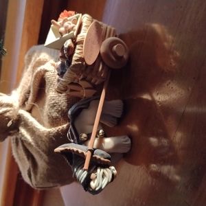 1996 Original Sculpture by Kim Nesbit Pony Draft Horse with Bread Cart